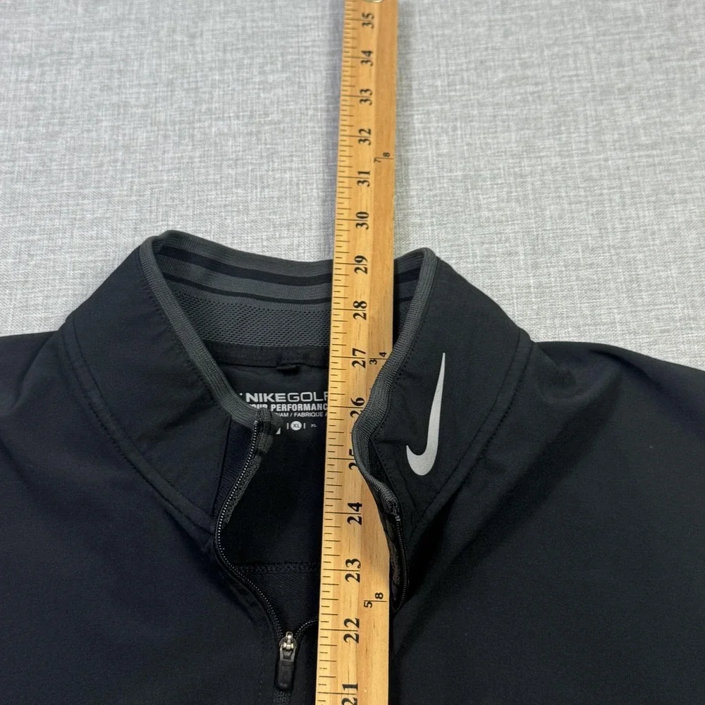 Nike Golf Tour Performance 1/4 Zip Vest Sleeveless Pullover Men XL Black Dri-FIT